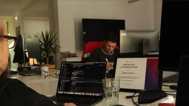 People on their work station