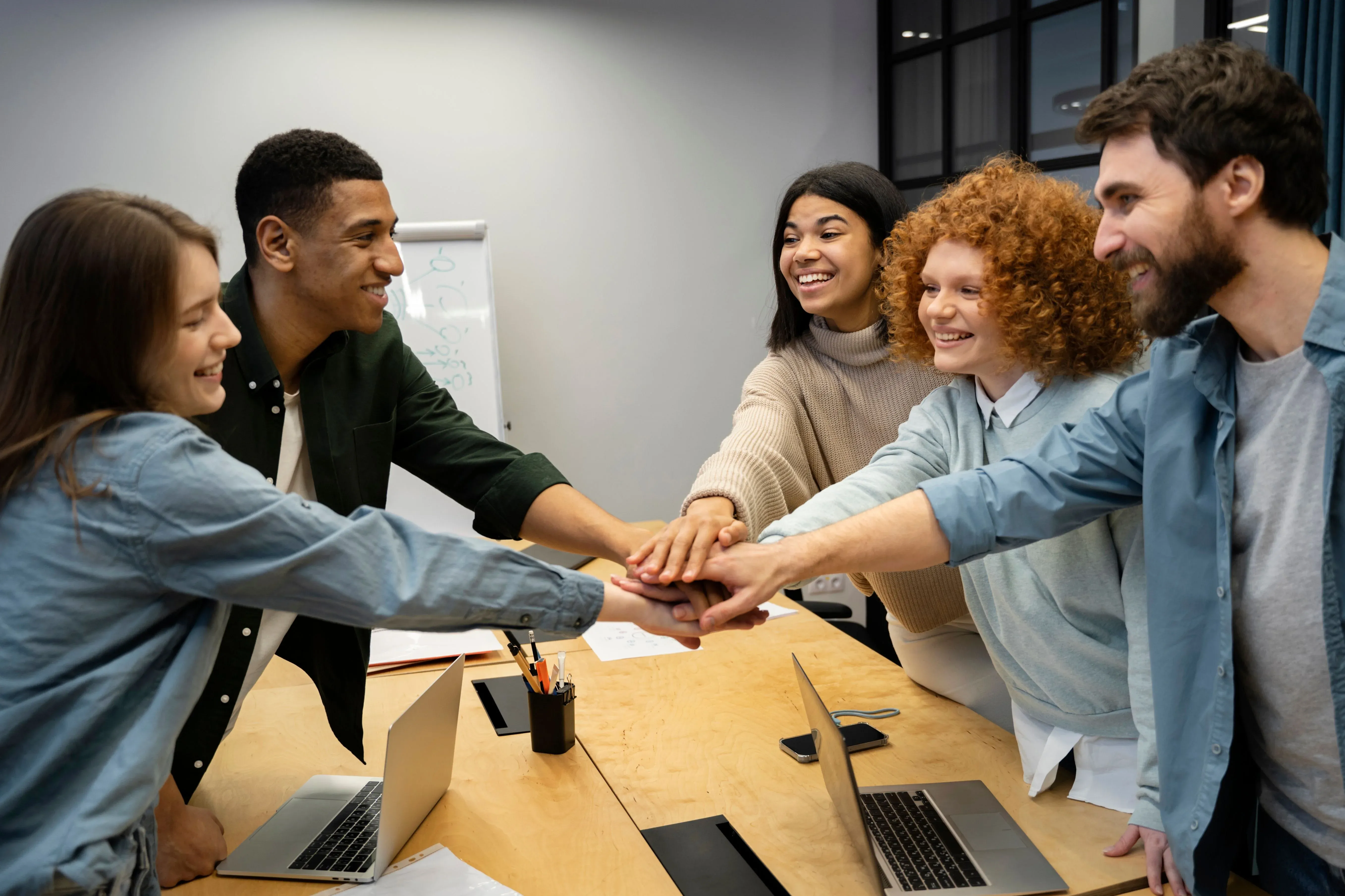 People workig as a team