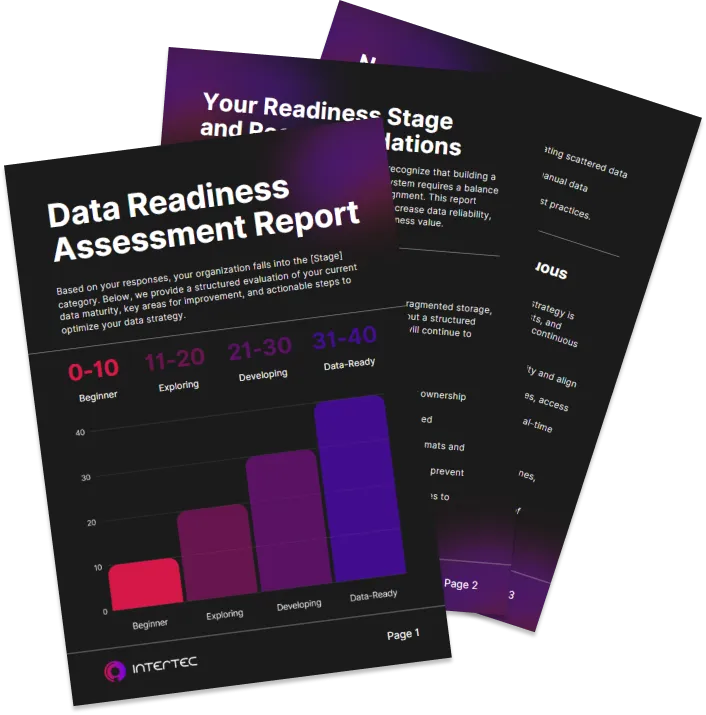 pictures showing our data readiness assessment report