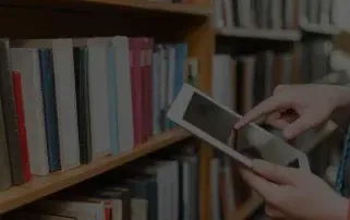 tablet in library