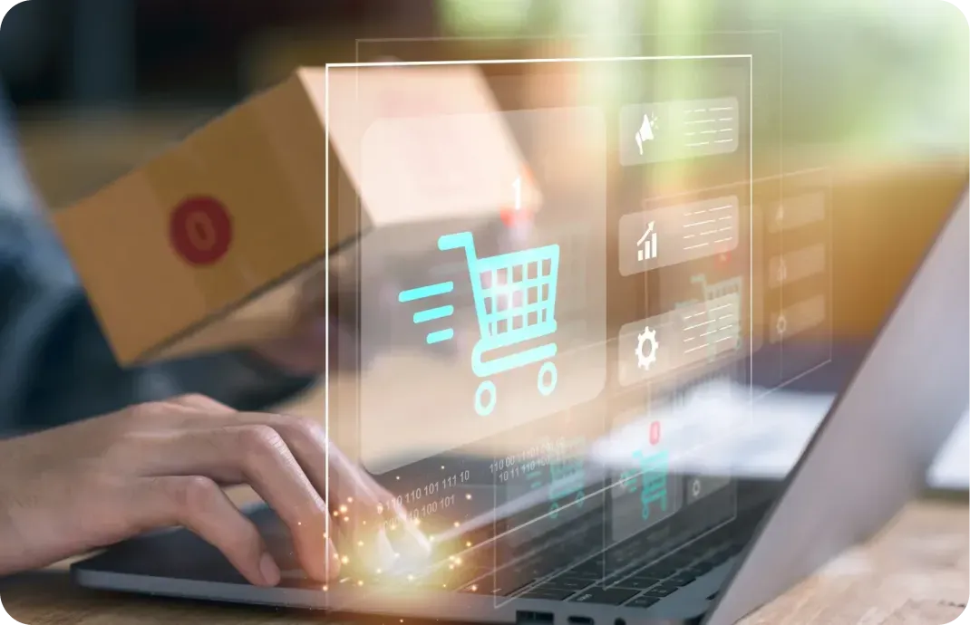 Person writing on keyboard