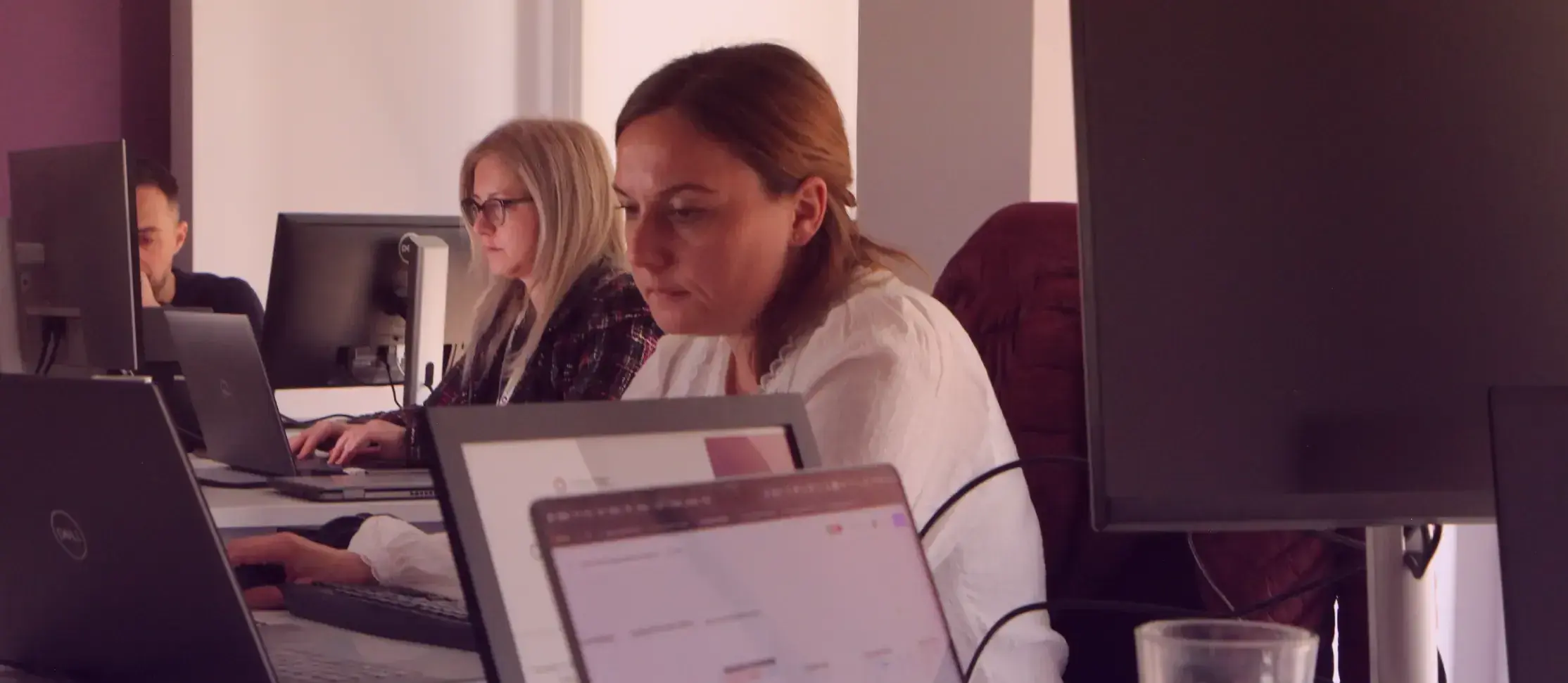 People working on their computers