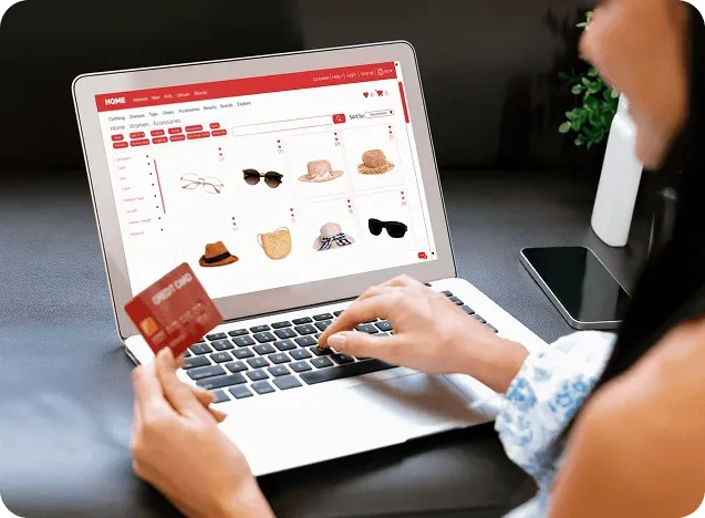 woman shopping online